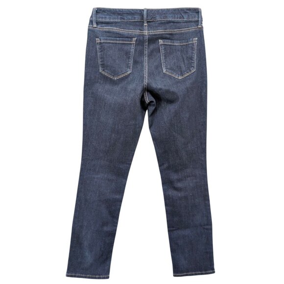 Crown Ivy Straight Leg Jeans Womens Blue Dark Wash Stretch Denim Size 8 - Picture 2 of 9